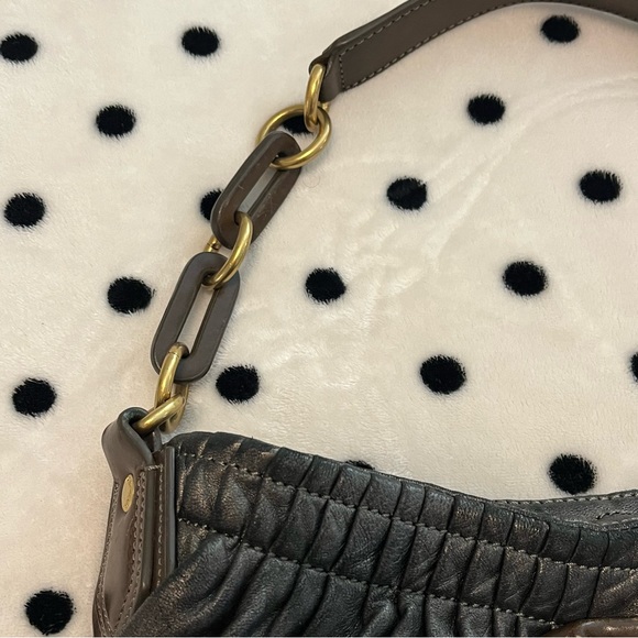 Marc by Marc Jacobs Gray Lamb Leather Hobo Shoulder Bag - Picture 4 of 11